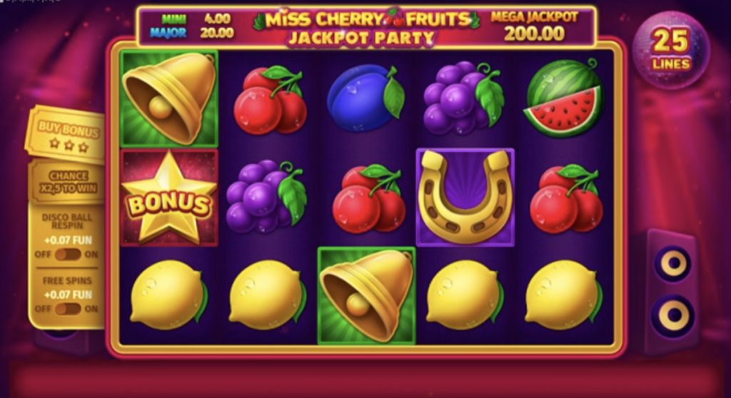 Image of Miss Cherry Fruits Slot gameplay